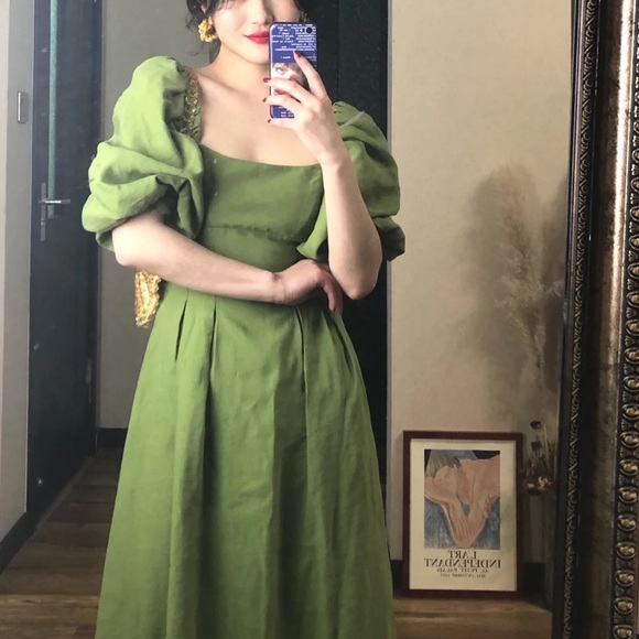 zara avocado dress